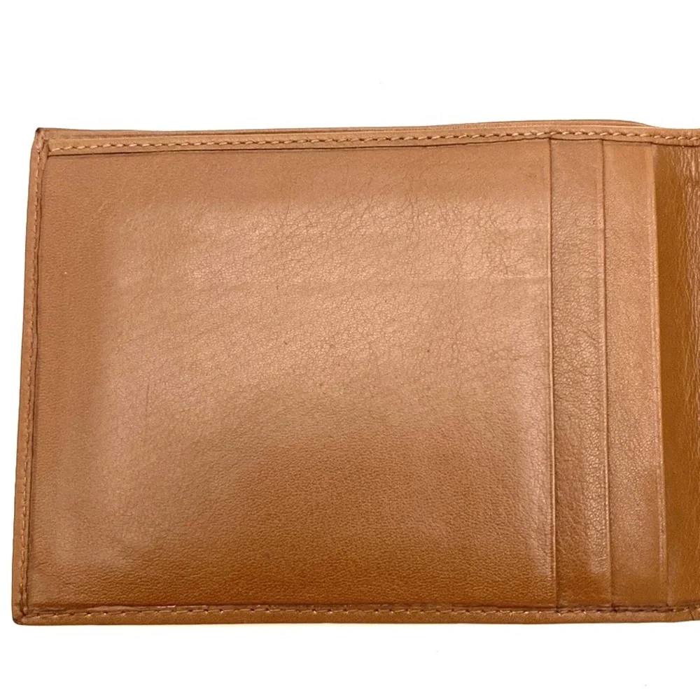 Flavi Vismano Men's Tan Bi-Fold Italian Leather Wallet
